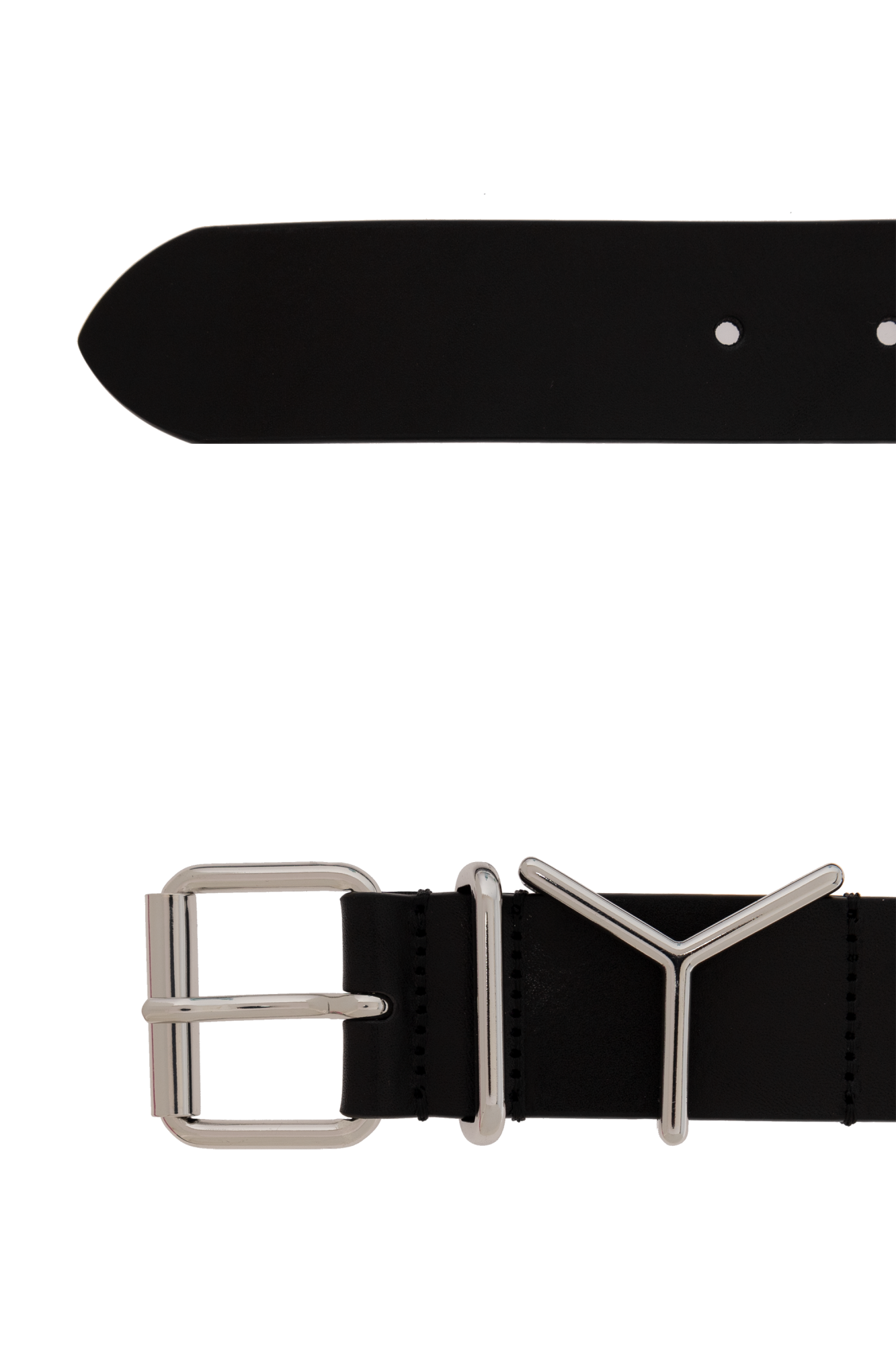 Black Leather belt Y Project - SchaferandweinerShops Japan